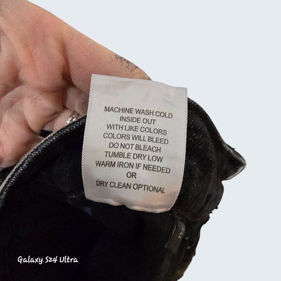 Flying Monkey Womens Black Flare Jeans with Button Zipper High rise Size 29 - Picture 10 of 11